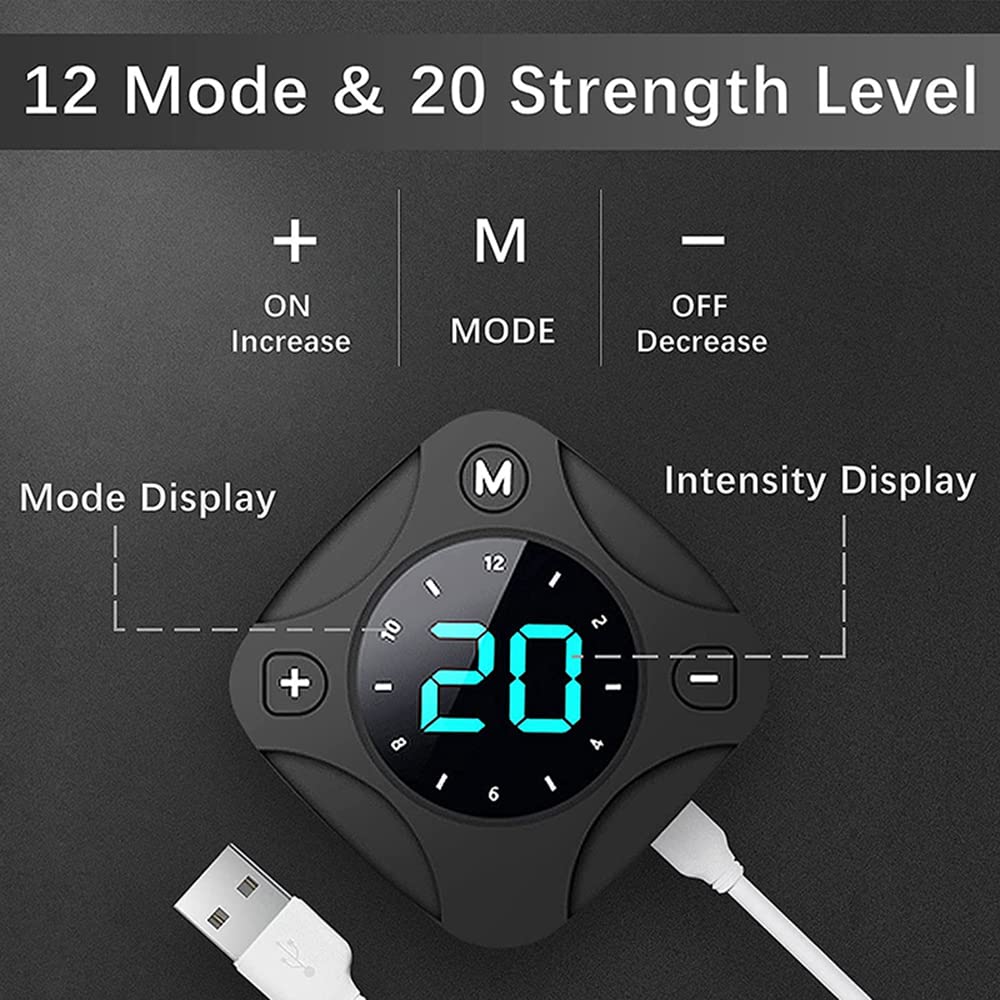 XININ Estimulador Muscular Eléctrico De 12 Modos Cinturón De Vibración Abs Entrenador De Músculos Abdominales EMS Equipo De Entrenamiento Físico Cinturón De Gimnasio En Casa