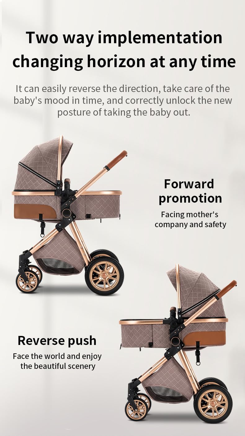 GLOKID Carrito bebé 3 Piezas, Carro, Carrito bebé 3 en 1, Silla Paseo, Sistema de viaje, Plegable, neumáticos de caucho, Con accesorios, Góndola, Adaptateurs, 25 kg (LV9 Rosa)