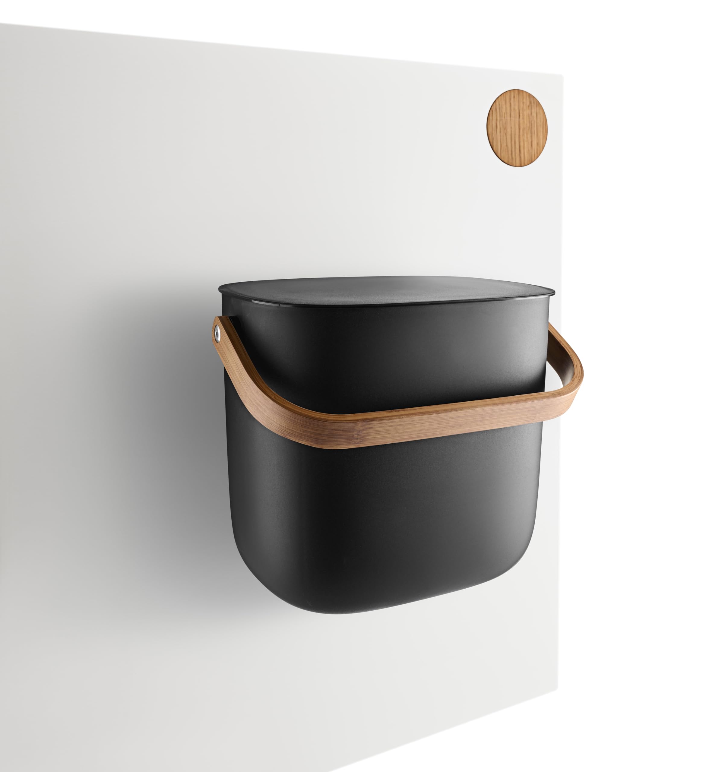 Eva Solo | Reflect - Pattumiera per riciclaggio da 6 l, separa e ricicla in modo efficiente in piccole dimensioni, supporta circolarità e compostaggio, bilanciamento automatico intelligente del