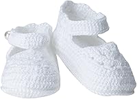 Jefferies Socks Baby Girls Newborn Mary Jane Crochet Booties - Handcrafted 100% Mercerized Cotton, Gift Boxed