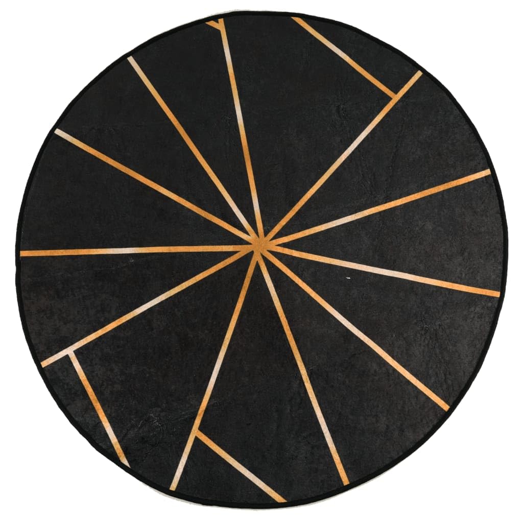 Tapis salon rond 120 cm lavable pour une salle à manger chic