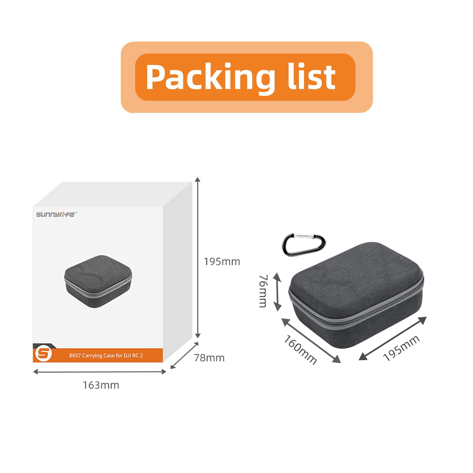 ZJRXM Bolsa para DJI Mini 4 Pro Drone Accesorios, RC 2 Bolsa RC-N2 Bolsa de viaje portátil Bolsa de viaje para DJI Mini 4 Pro, For Dji Rc 2, AS SHOW, Mochila