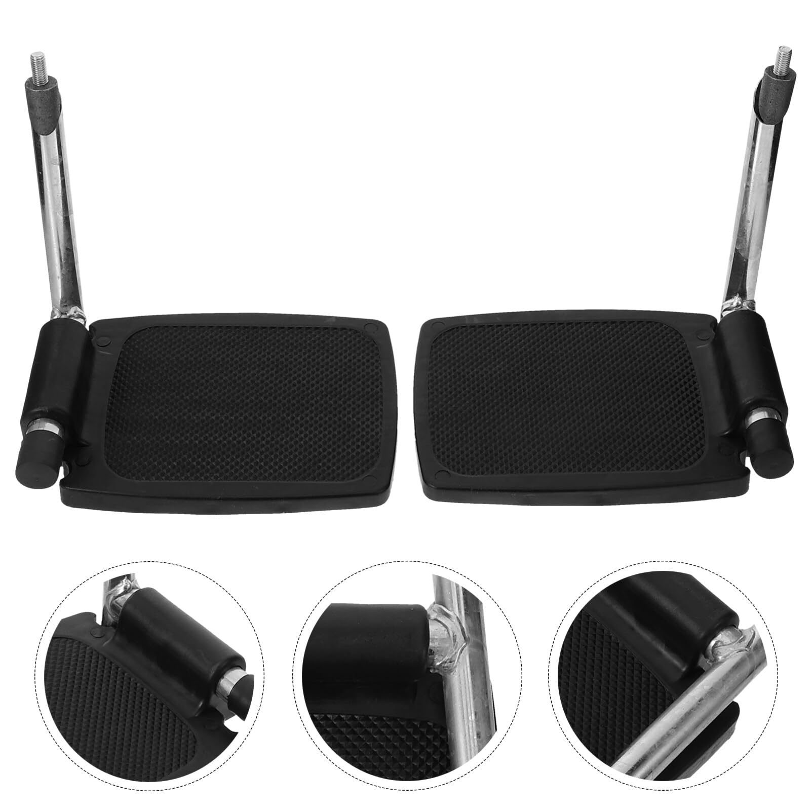 Healvian Reposapiés para Silla de Ruedas de Repuesto Pedal de Metal de Alta Resistencia Adecuado para Pacientes y Personas Mayores Fácil de Instalar