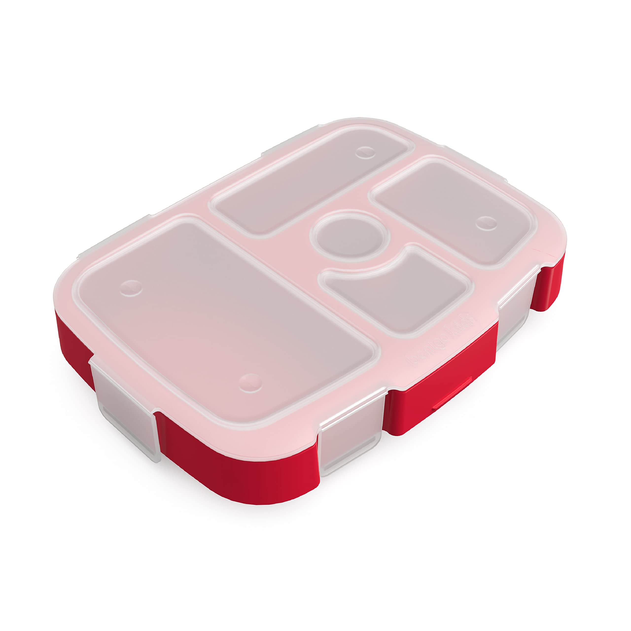 Kids Prints Tray with Transparent Cover - Reusable, BPA-Free, 5-Compartment Meal Prep Con…