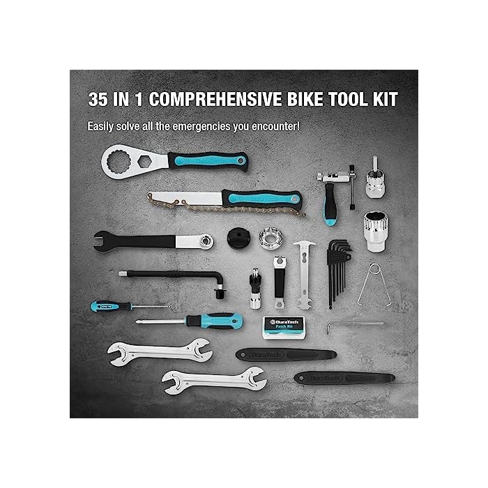 DURATECH 35PC Bike Repair Kit With Carry Case - Image 6