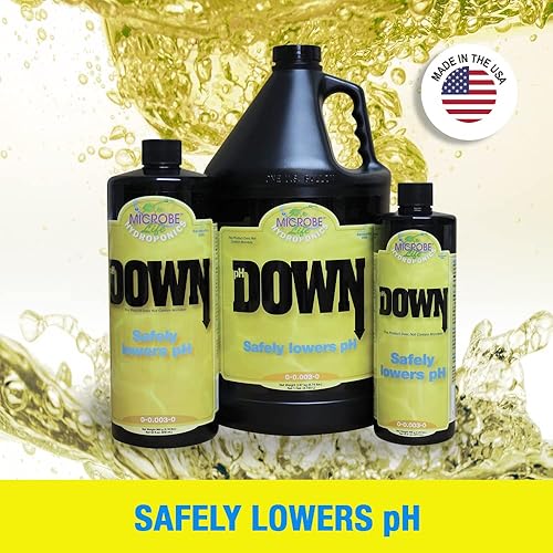 Miniatura 5 de Microbe Life Hydroponics Líquido de control de pH hacia abajo, tampón premium para estabilidad del pH, disminuye los niveles de pH, uso