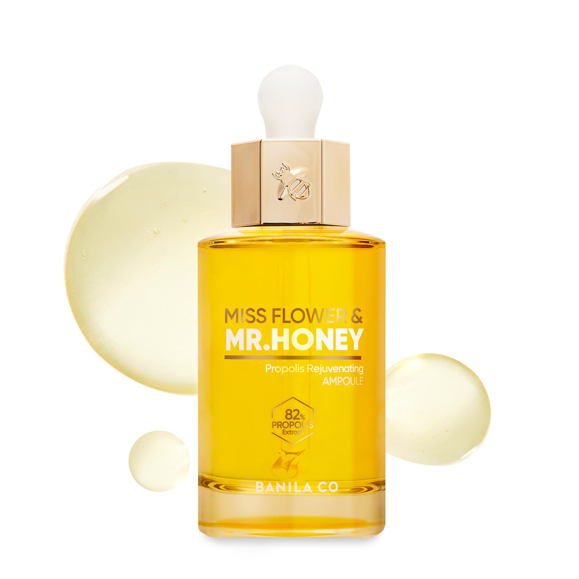 BANILA COMiss Flower & Mr Honey Propolis Rejuvenating Ampoule | Nourishing Serum with Propolis Extract & Royal Jelly | Hydrating Korean Skincare Essence for Youthful Radiance (50ml / 1.01 fl oz)