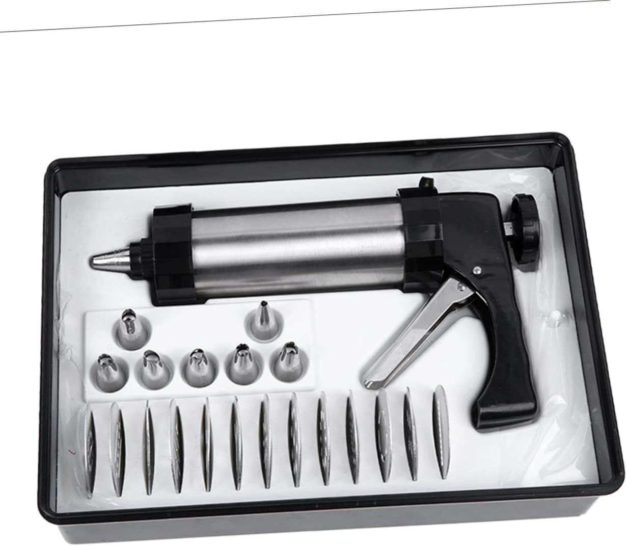Alipis 21pcs Cookie Press Kit with Comfort Grip Disks Icing Tips for Easy Baking and Decorating Food-grade Material for Cookies and Cakes