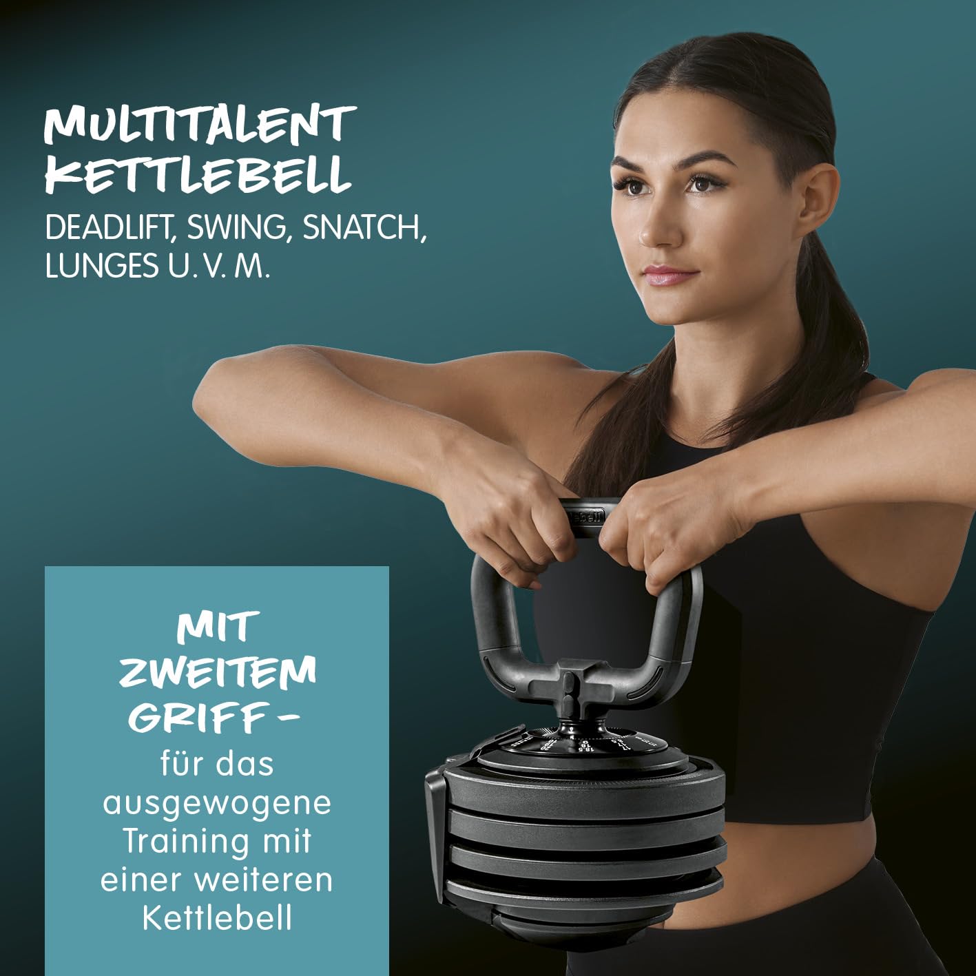 #DoYourFitness Multifunktionshantel Set von 3-24 kg | Verstellbar zu Kurz- & Langhantel und Kettlebell | Vielseitiges Training zu Hause | Ideal für Kraftaufbau und Ausdauer | Für effektives Workout