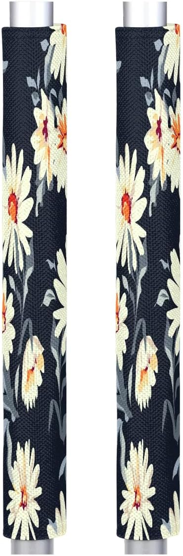 Vintage Daisy Refrigerator Door Handle Covers Set of 2,Kitchen Decor and Accessories Use on Kitchen Appliance Stove Oven Fridge Handle Cover Microwave Dishwasher Kitchen Accessories