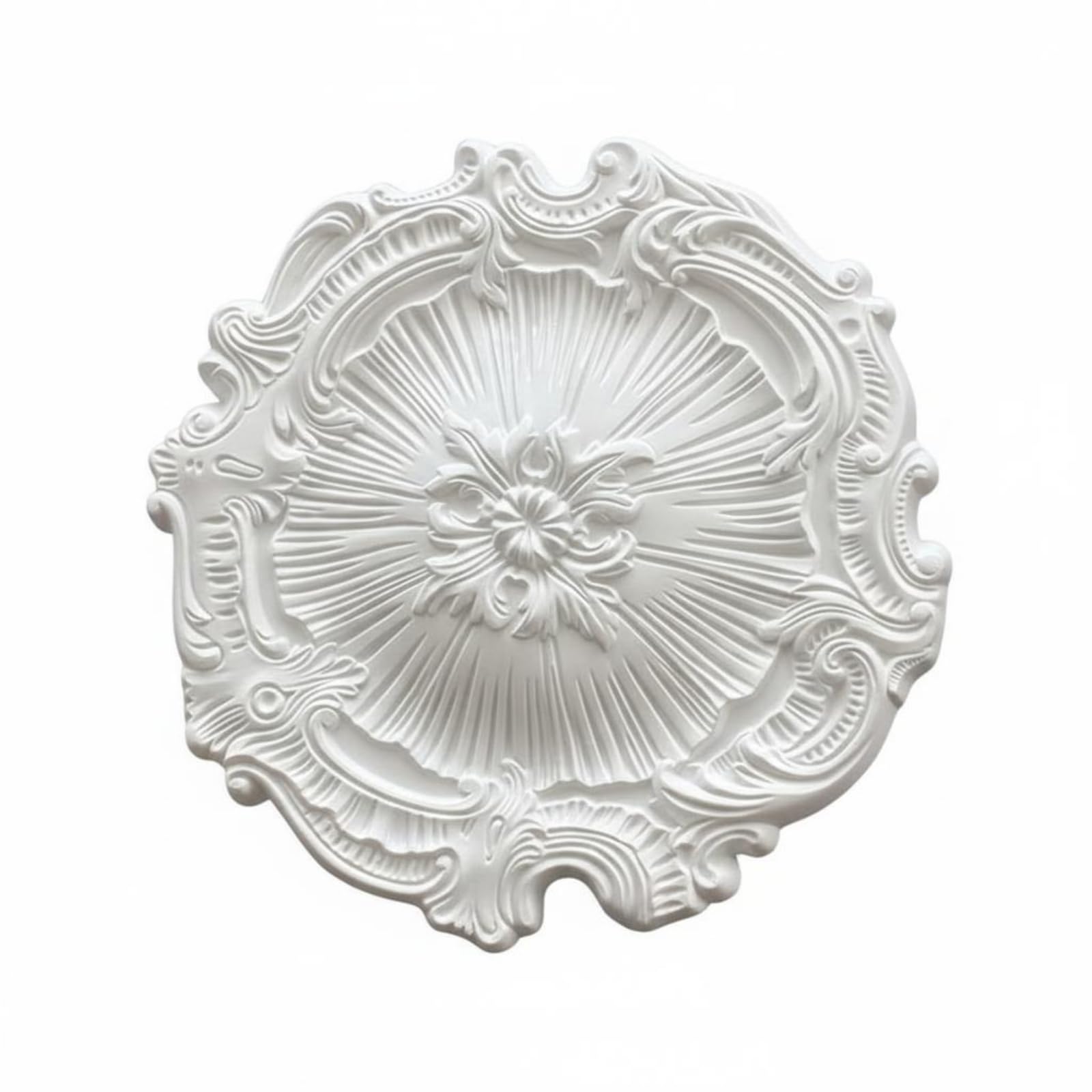 Rosone Floreale Rilievo Scolpito Rosone Plafoniera Ornato Medaglione Soffitto, 049 Carved 44CM