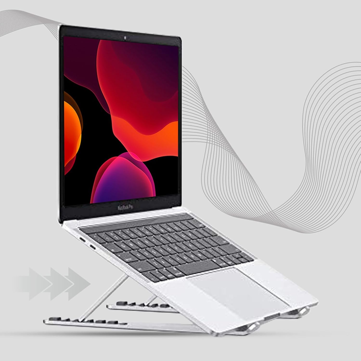 URBAN KINGS Height Adjustable Laptop Stand for Desk, Portable Laptop Holder, Foldable Notebook Stand 25 61zyEdd5QpL. SL1500