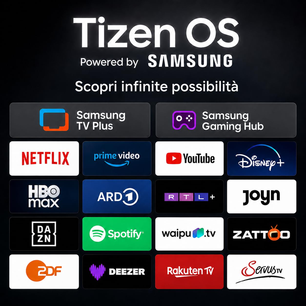 TuTu TU25Q1FQ-T8 Smart TV 25 Pollici (64 cm), QLED Full HD Collegato Televisione con Tizen OS, WiFi, Bluetooth, App Store, AirPlay, Tripla sintonizzatore (DVB-T/T2, DVB-C, DVB-S/S2), Molotov e Altro