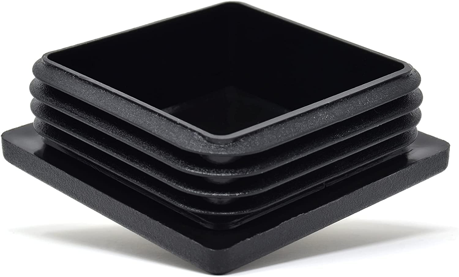 GleitGut Set van 4 ovale buispluggen 40 x 20 mm, zwart