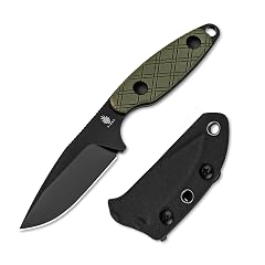 Kizer Muskrat Fixed Blade Knife 3 15 In D2 Neck Knife Argyle Pattern G10 Handle Fixed Blade EDC