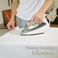 Vista 6 de Tabla de planchar de tamaño completo, RAINHOL 43"x13" Tabla de planchar compacta de alta resistencia con soporte para plancha, soporte de hierro Gris