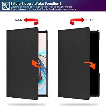 Case for Honor Pad 10 12.1-inch 2025, 360 Degree Rotation Protective Stand Leather Folio Cover, Auto Wake/Sleep, Rotating Case for Honor Pad 10 12.1'' (Black)