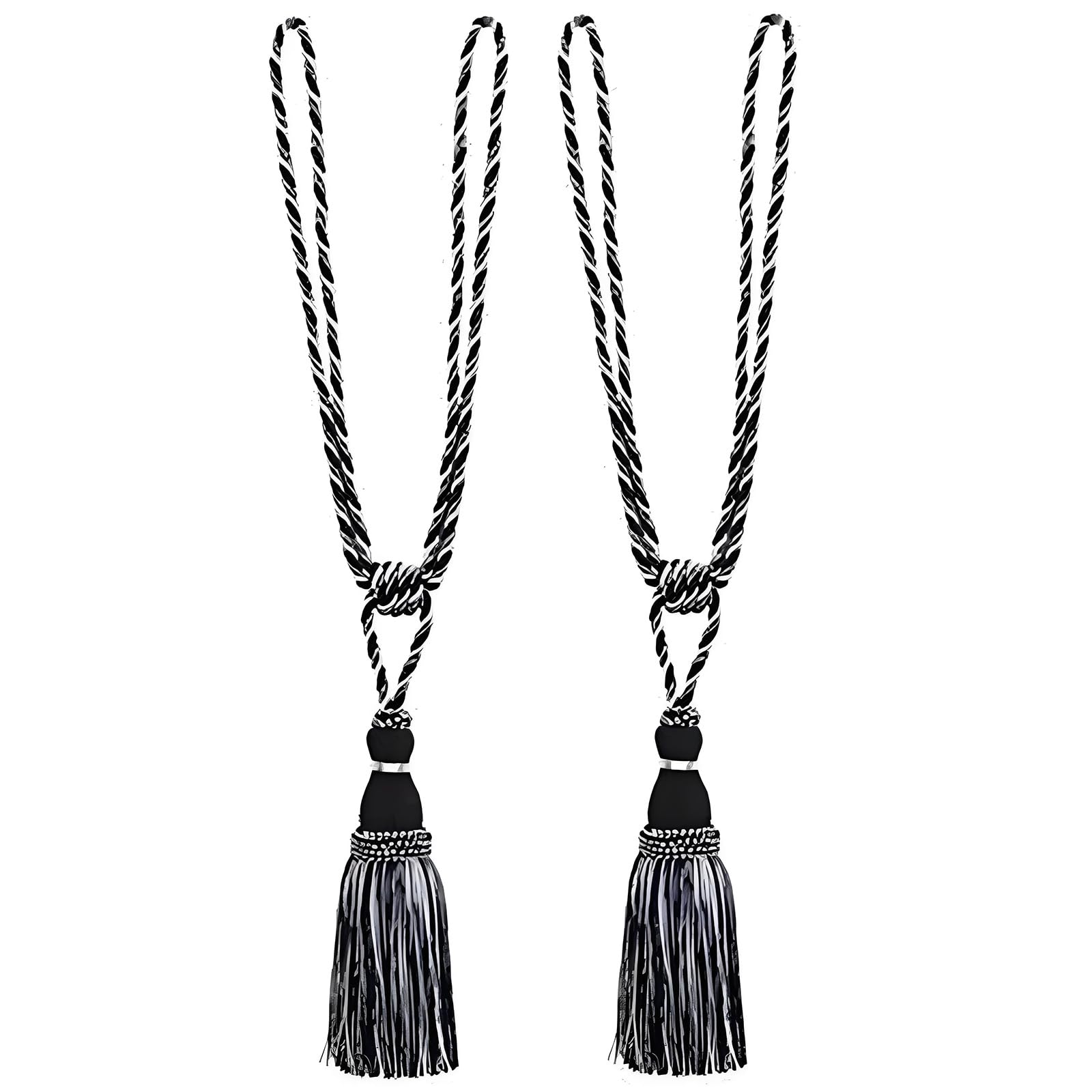 Classical Fringe Tiebacks for Drapes Holdbacks Durability Polyester Fabric in Sophisticated Design Polyester Curtain Holdbacks Ornamental Fringe Stylish Window