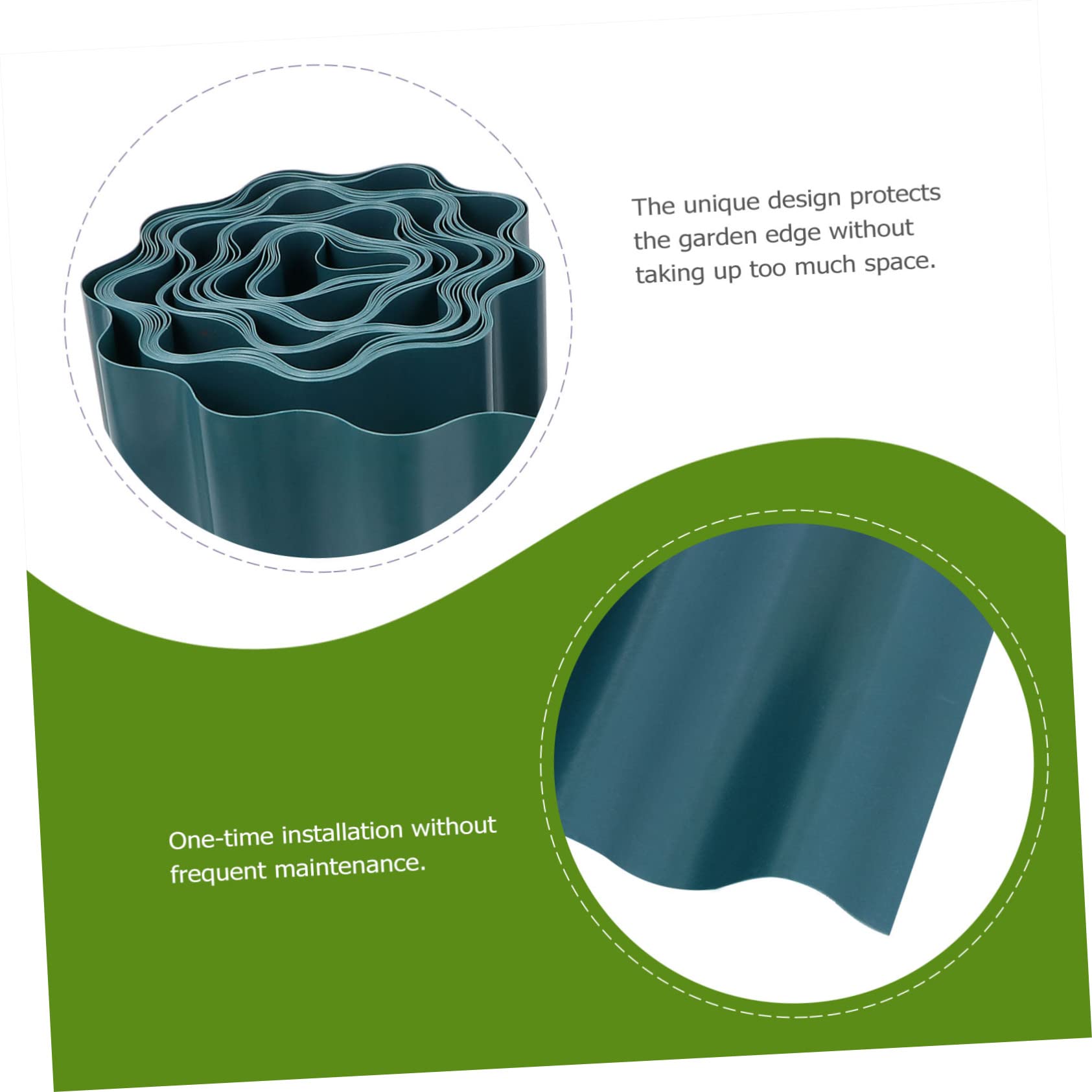 SUPVOX 2rollos Bordura De Jardín Flexible De Plástico Cercado Decorativo para Césped y Flores Resistente para Patios y