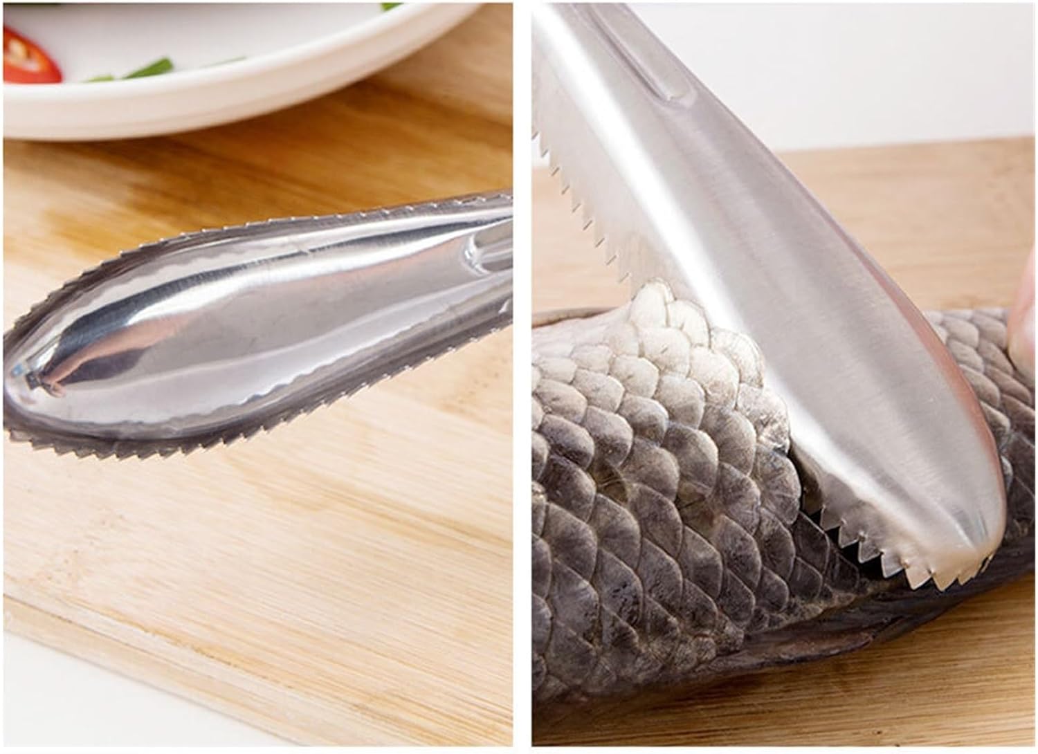 Stainless Steel Fish Scaler Remover - Sturdy Fish Scale Cleaner Descaler Tool- Reliable Fish Scale Cleaning Scraper(3 pcs)
