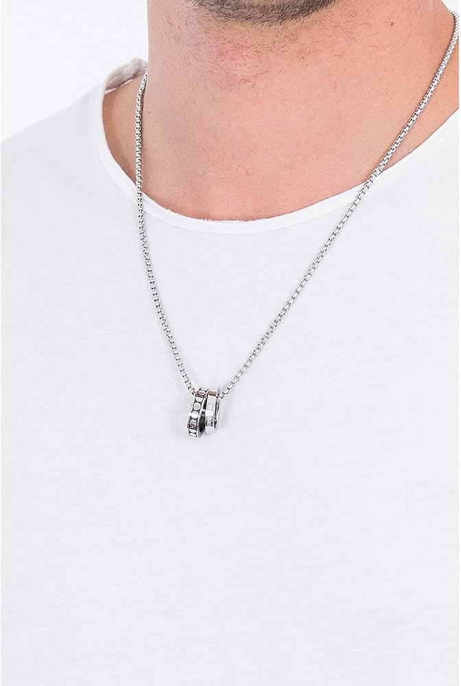 Amazon | [Diesel] メンズ ステンレススチール チェーンネックレス