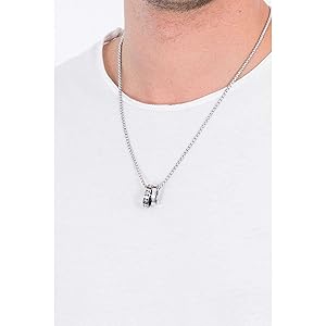 DIESEL リング付きロングチェーンネックレス DIESEL 【BOX付属】DIESEL ディーゼル ダブルリング チェーン