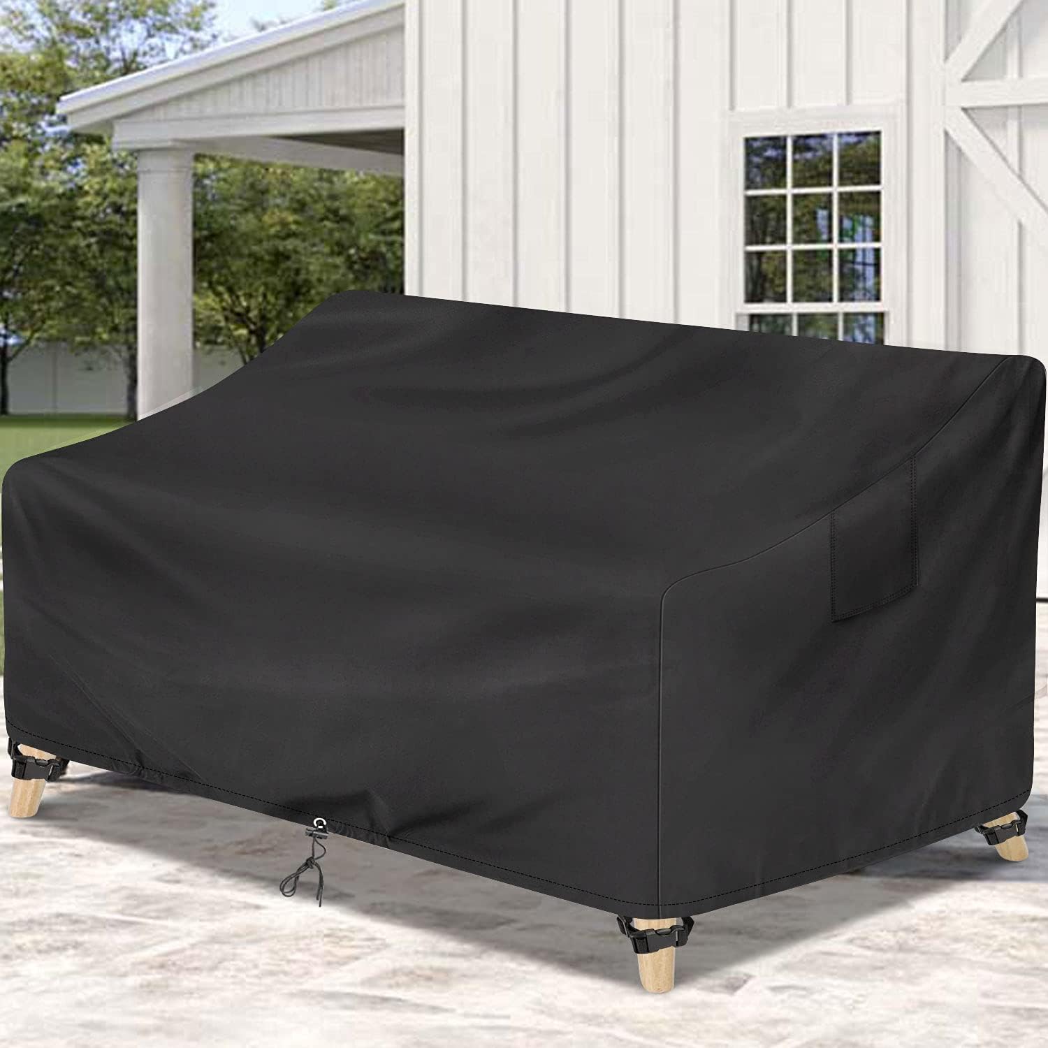 Outdoor Patio Sofa Cover, Heavty Duty Outdoor Couch Loveseat Cover 76x32x33 inch, Patio Furniture Covers Waterproof, 3-Seater Outdoor Bench Furniture Cover with Air Vents : Patio, Lawn & Garden