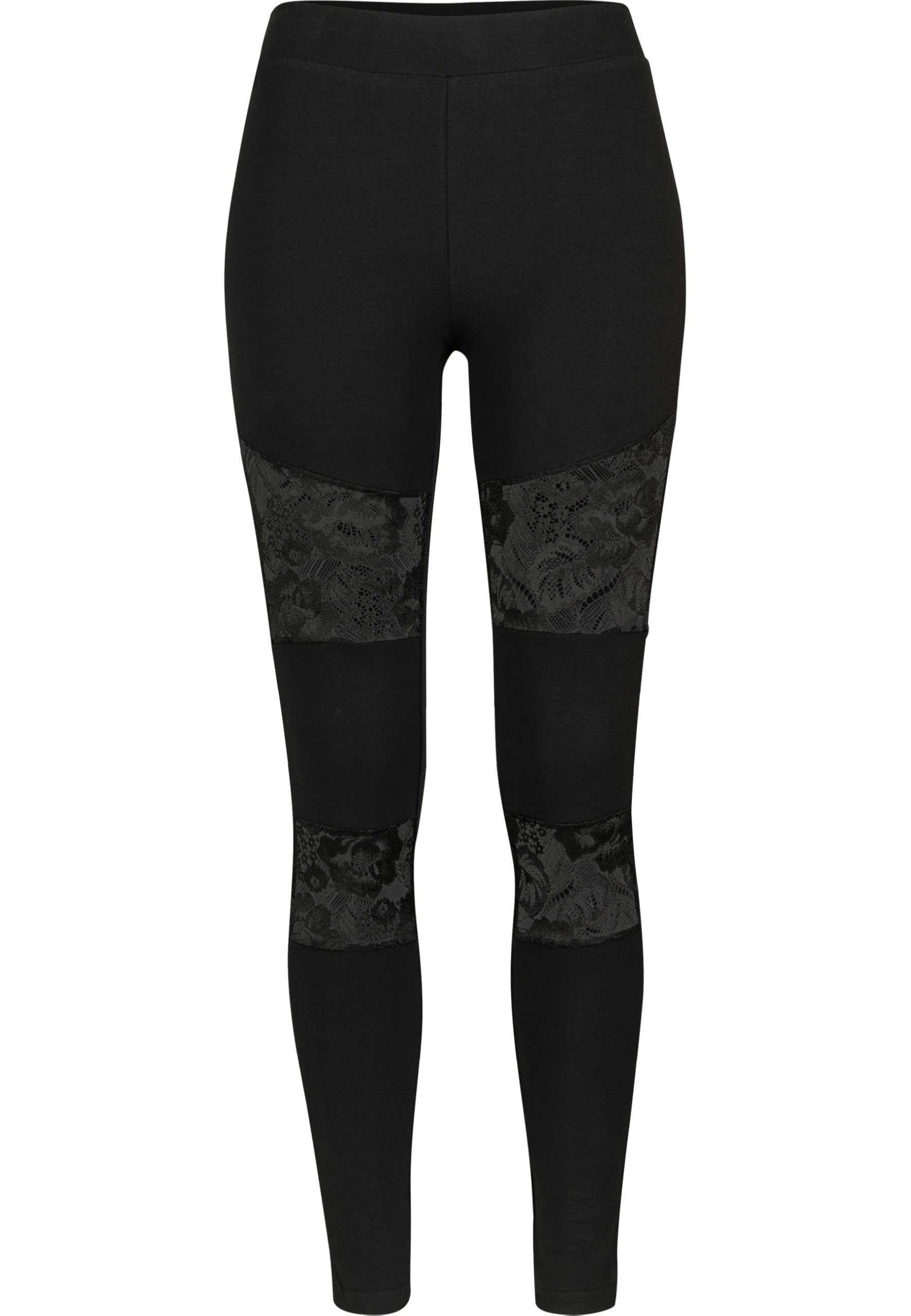 Urban Classics Women's (Black 00007) Laces Inset Leggings, Black Xxxxxl
