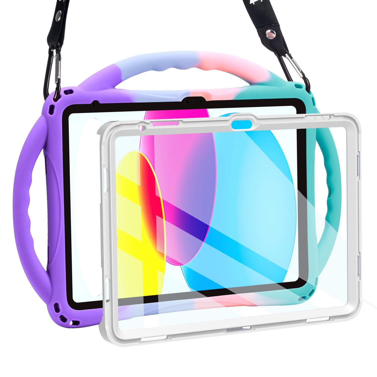 TOPESCT Kids Case for 11" iPad (A16) 11th Gen 2025,10.9" iPad 10th Gen 2022 - Made of Kid-Friendly Silicone, with Built-in Screen Protector,