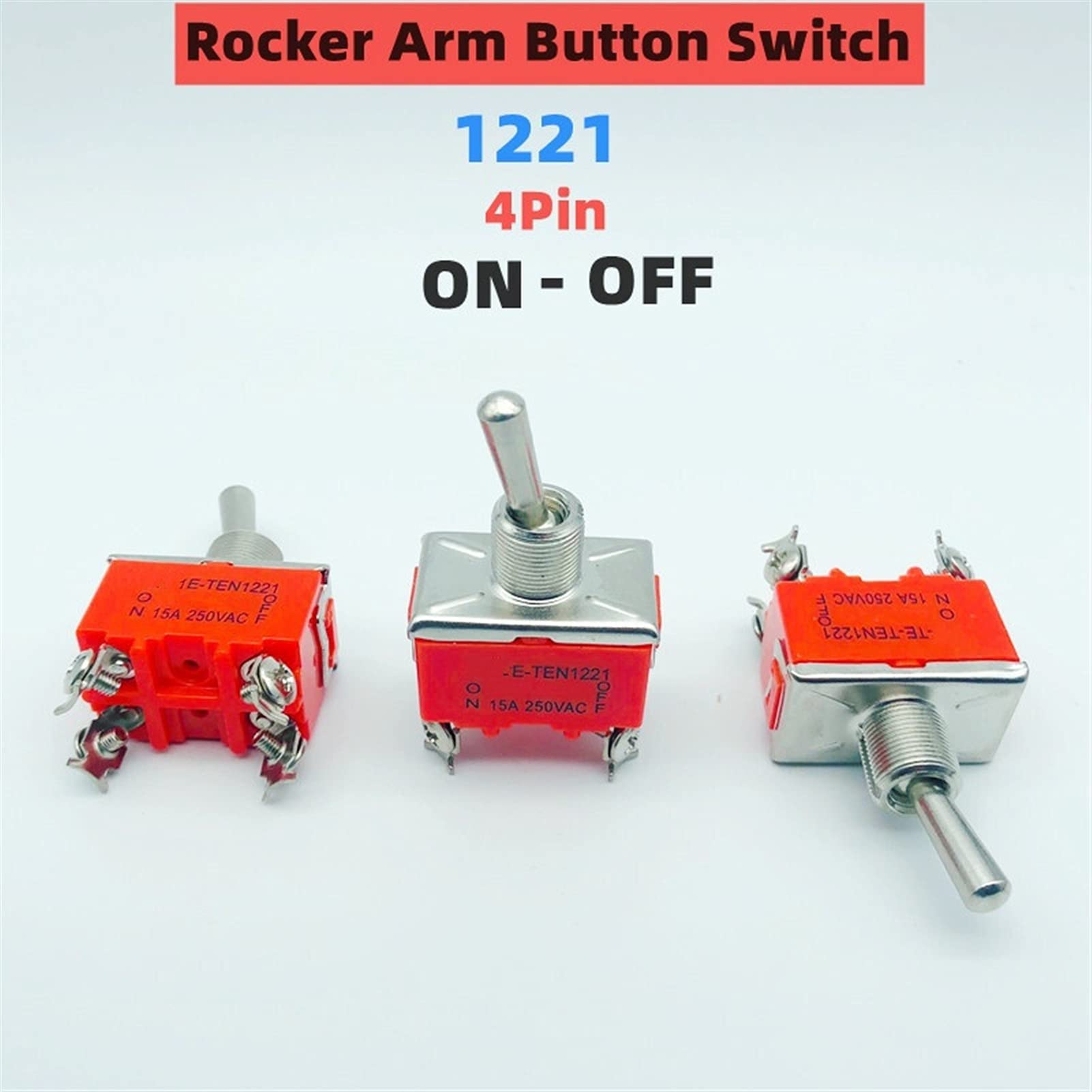 Amazon.com: NDZZQBPGO Toggle Switch, 1PCS 15A 250VAC 4PIN ON-Off