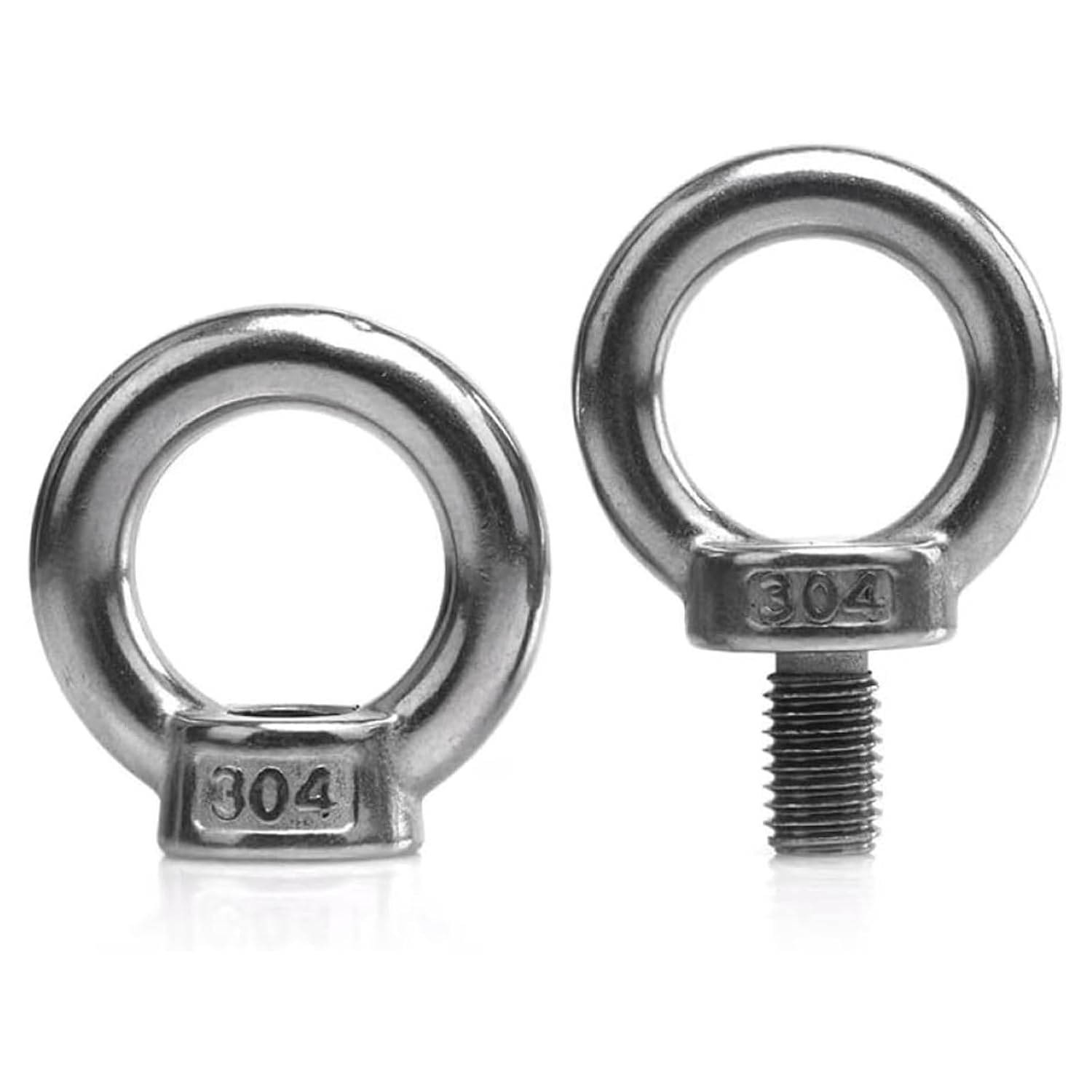 Eye Nut Ring Lifting Eyebolt 304 Stainless Steel Lifting Eye Nuts 1pcs Ring Eye Bolt M3 M4 M5 M6 M8 M10 M12 for Lifting Eye Nut Fasteners Reliable