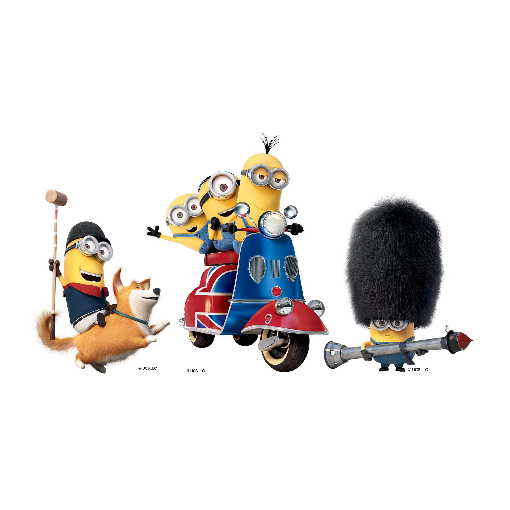 Star Cutouts SC4745 Minions British Invasion Three Small Cardboard Cutouts Shelf Top Pack Height 28cm