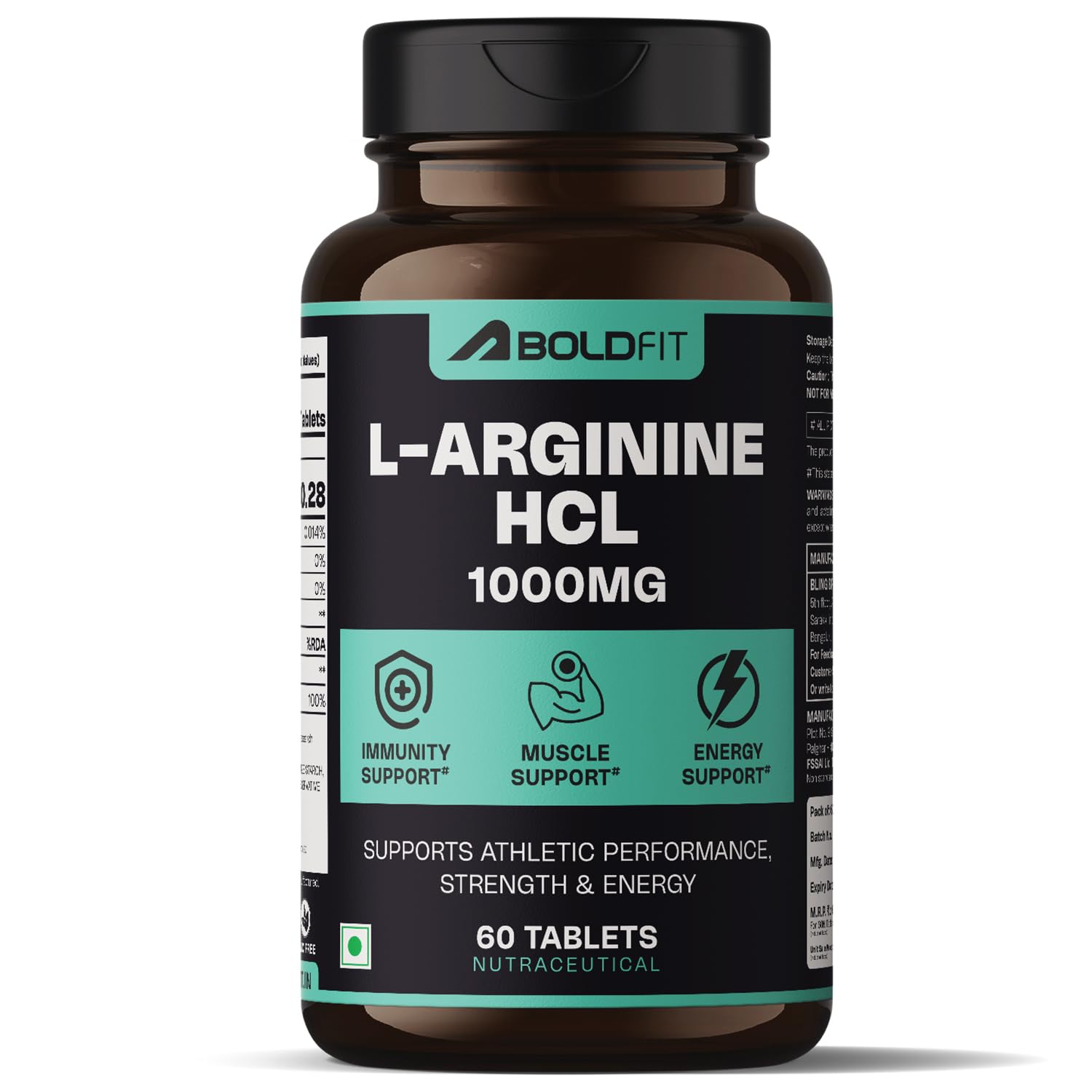 Boldfit L Arginine Supplement 1000mg with Nitric Oxide L-Arginine Supplement for Men & Women for Muscle Relaxation, Stamina, Recovery, Immune Support & Energy Support - 60 Tablets (B08QRJDJFD) Amazon Price History, Amazon Price Tracker