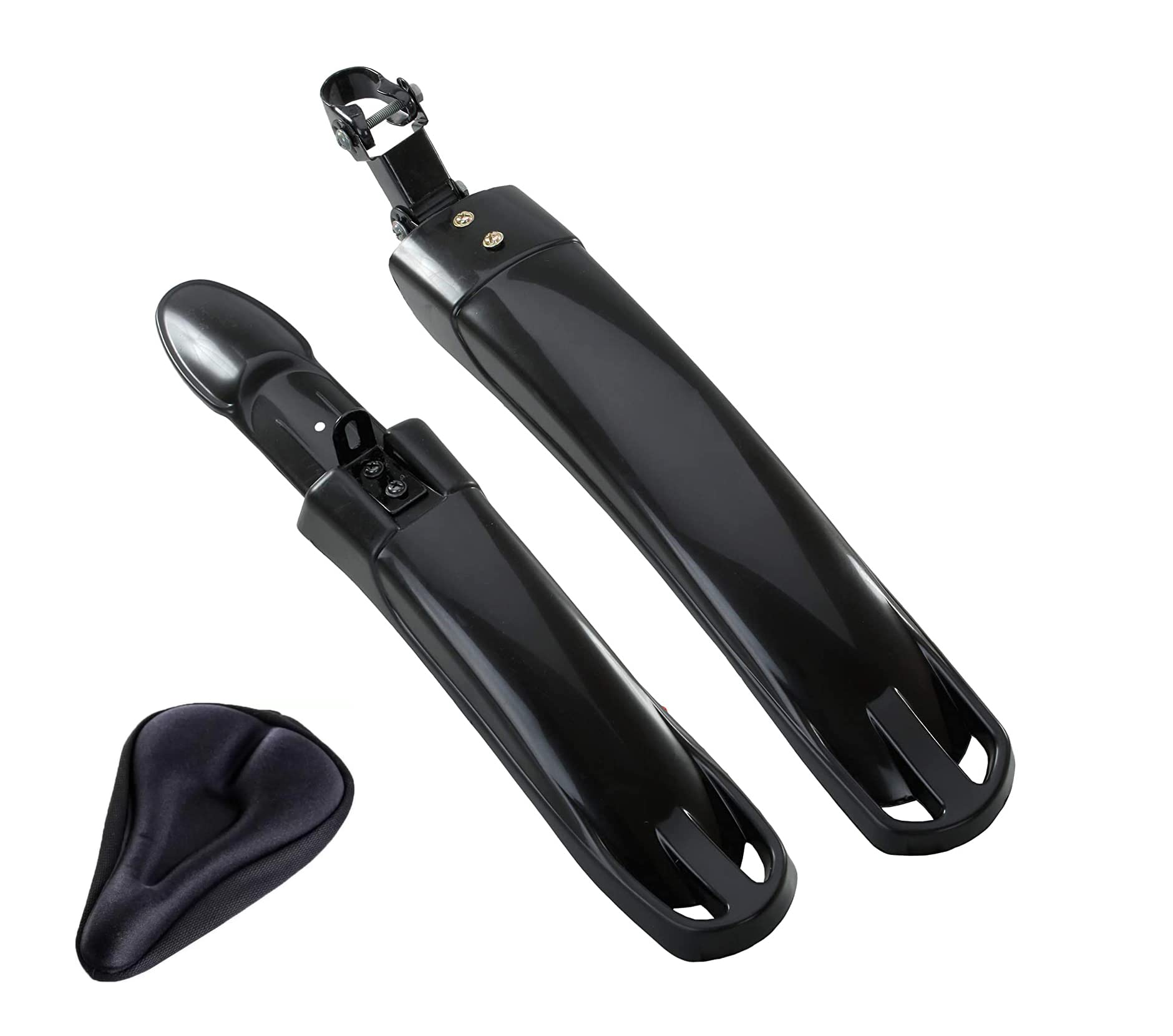 COZYCOOL Bicycle Front & Rear Mudguard with Iron Fitting + 1 Cycle Seat Cover (Black) (B0BHDY4K7T) Amazon Price History, Amazon Price Tracker