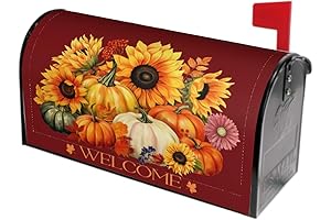 Kawani Autumn Pumpkin Thanksgiving Mailbox Cover Set