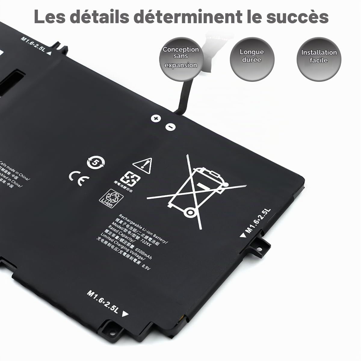 52Wh 722KK Laptop Batterie Para Dell XPS 13 9300(2020) XPS 13 9310(2020) XPS 13 9380(2020) P117G P117G002 P117G001 Série 0WN0N0 WN0N0 02XXFW 2XXFW FP86V 7.6V 6800mAh