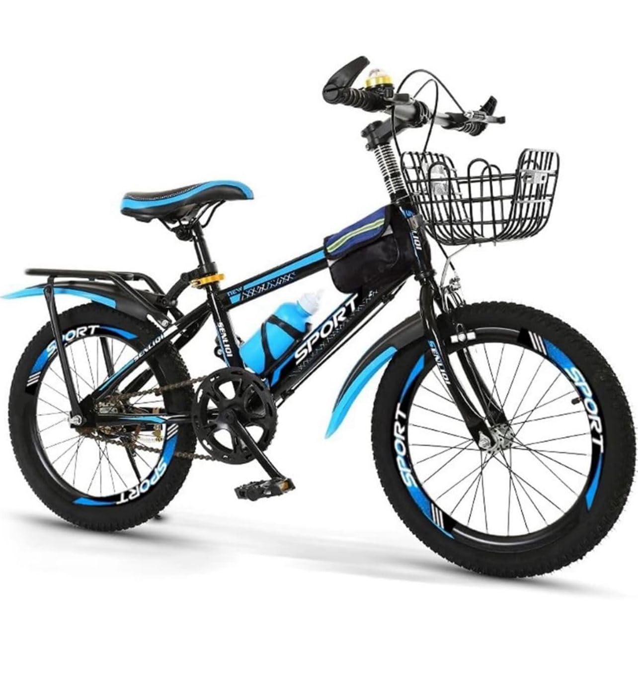 Kids Bike, Unisex Girls Boys Mountain Bicycle, 22" 24" Road Bike, Children’s Training Bicycle, Height Adjustable Bike, Sport Bike, Double Break, Tool Kit Included 6 to 12 Year Olds New! (22 Inchs)