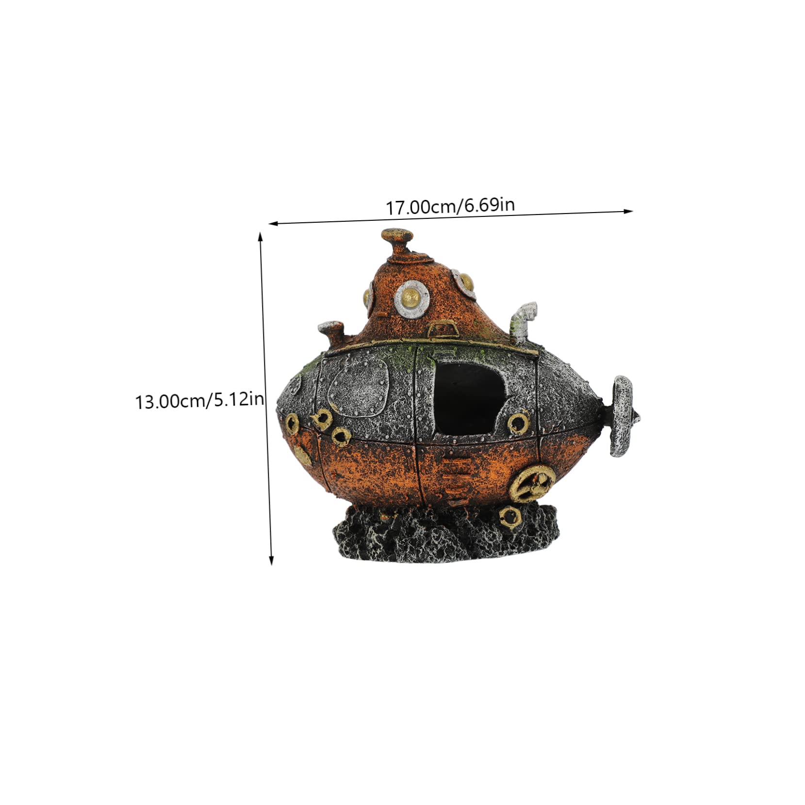 Mipcase 3 Pièces Cachette D'aquarium Cachette De Crevettes Bateau Ornement De Paysage D'aquarium Décor Réservoir Attraper Grotte De Pisciculture Méduse Maison De Crevettes Vide Air Résine