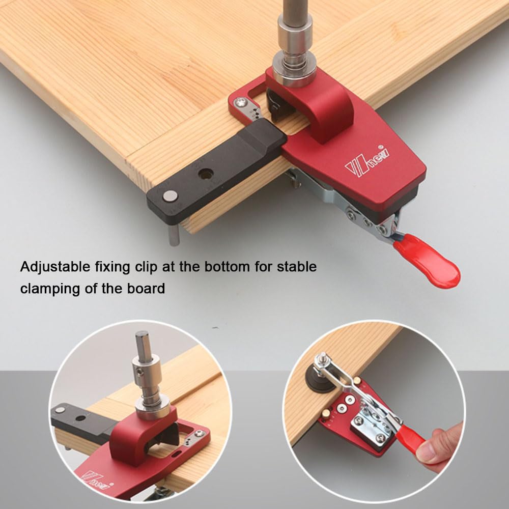 Irfora Utensile per trapano a cerniera da 35 mm, perforatore a cerniera, lavorazione del legno, guida per foratura, localizzatore con dispositivo, apertura a foro in metallo