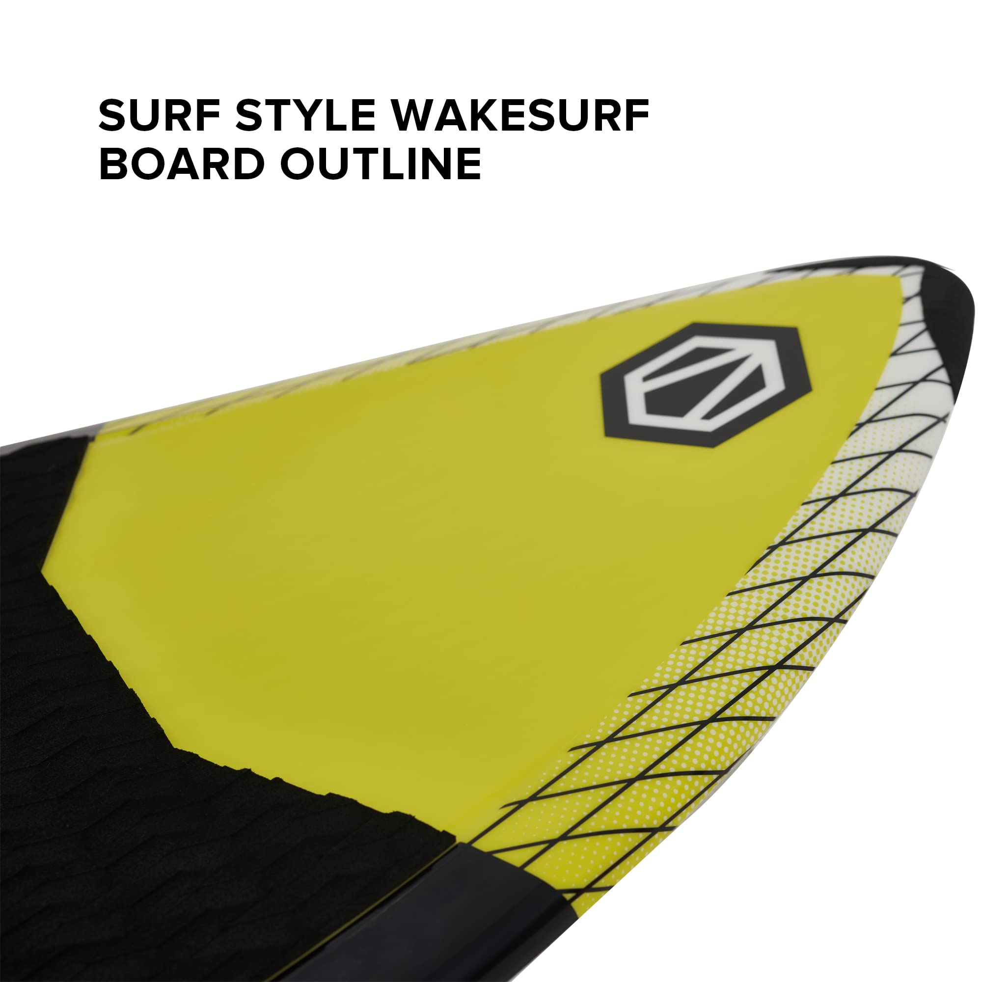 AZTRON Comet Evo WAKESURF Mixte Adulte Noir/Jaune 160 x 52 x 2
