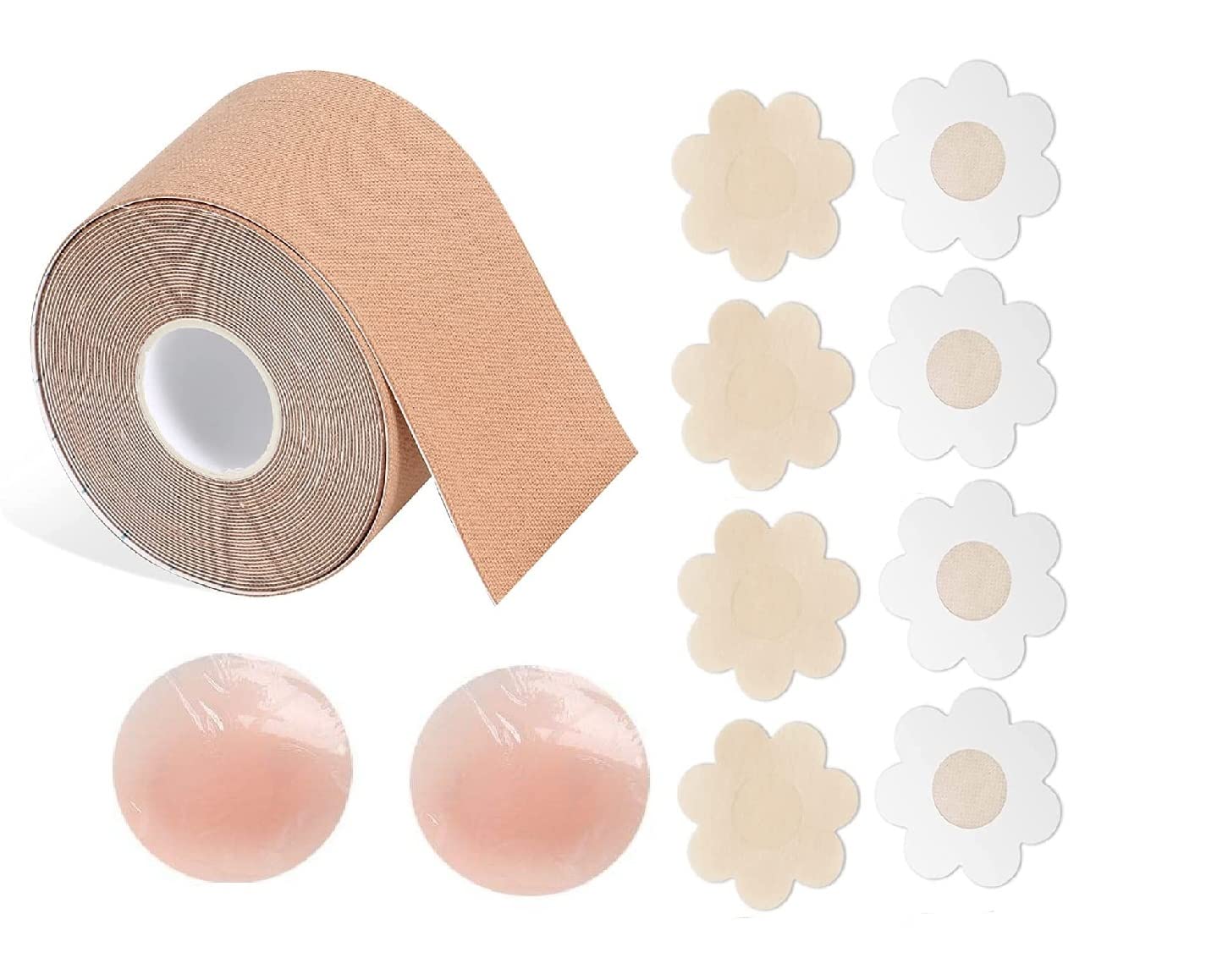 Boob tape roll, breast uplift tape, 5-metre multipurpose Body Tape for Women Push Up & Lifting Breast, no show bra, skin friendly adhesive (Boob Tap)-image-46