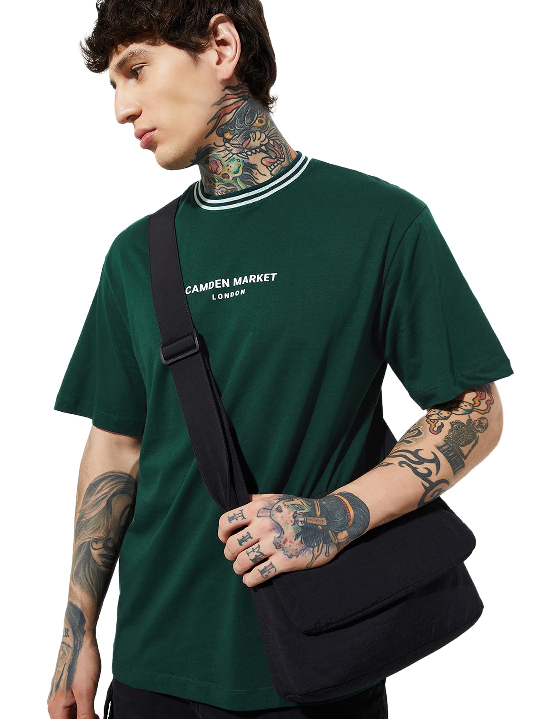 URB_N Men Printed Relaxed Fit T-Shirt-image-22