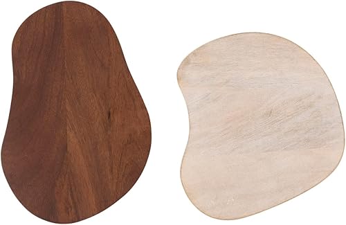 Miniatura 4 de Bloomingville Juego de 2 tablas de cortar y queso con forma orgánica de madera de mango