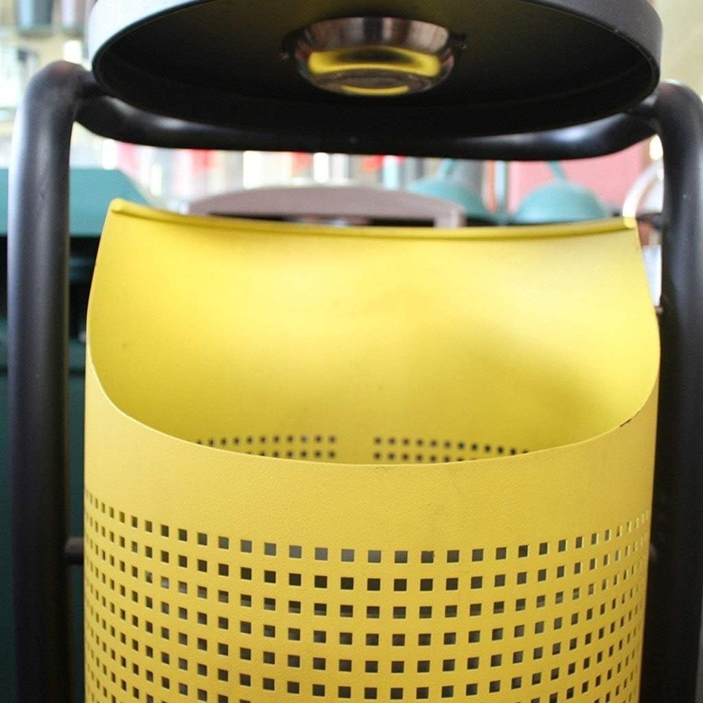 Waste Bins,Outdoor Ashtray Indoor and Outdoor Trash Cans Outdoor Trash Can Street Park Garbage Storage Bin with Ashtray Simple Outdoor Recyclibin