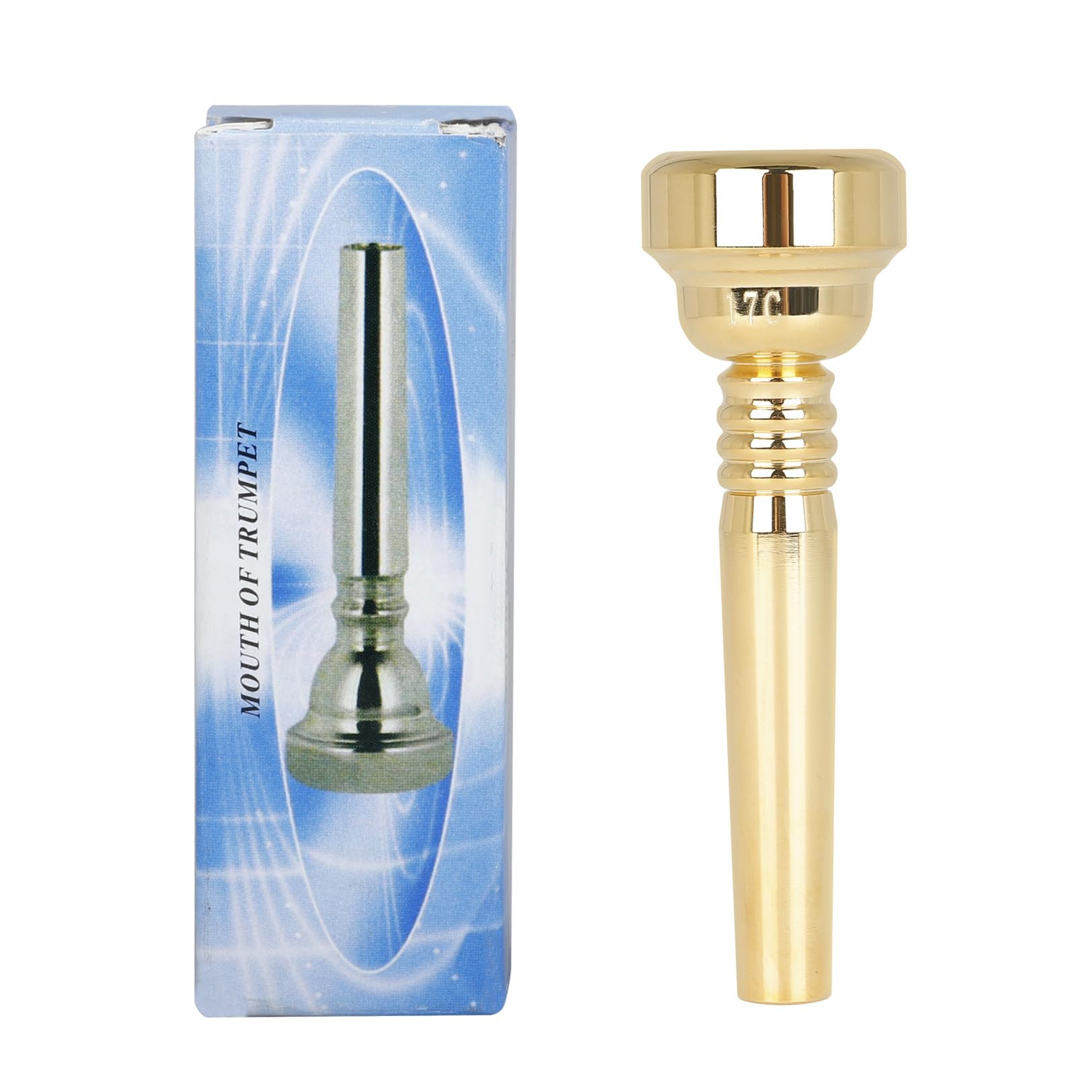 RuiJOTWAT Brass instrument trumpet mouthpiece brass gold-plated 17C trumpet mouthpiece beginner playing 17C trumpet mouthpiece trumpet mouthpiece - Image 4