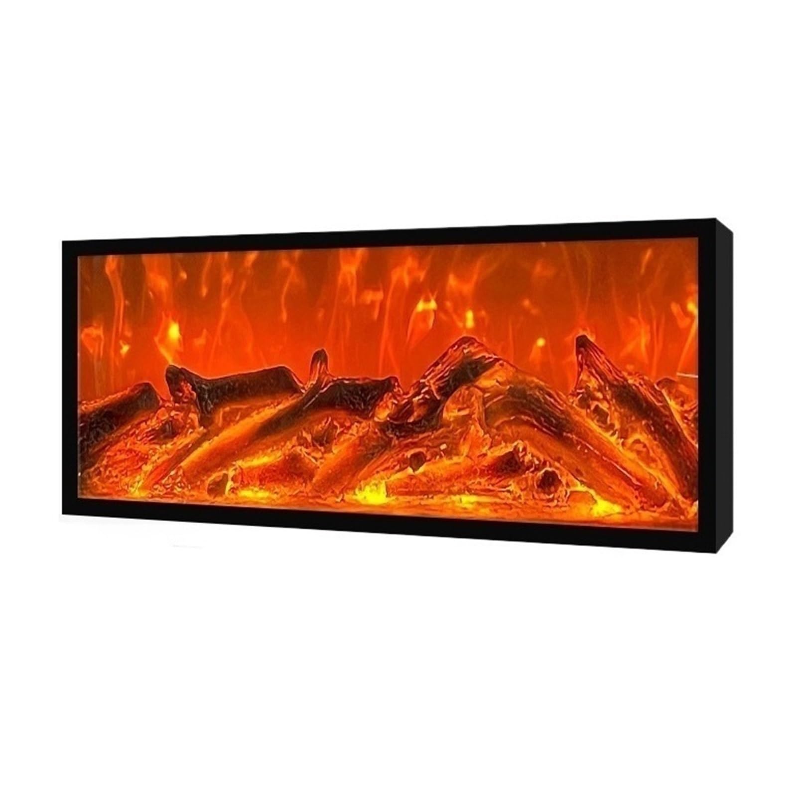 WANGHAI-666 Electric Fireplaces Wall Mounted and Recessed Fireplace Adjustable Flame Ultra-Thin Inserts(Medium)