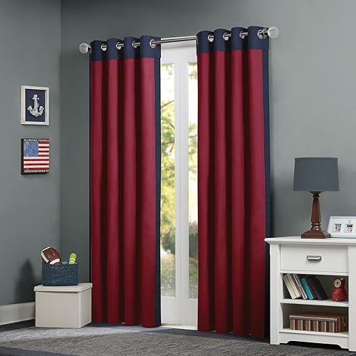 Curtains Red Living Room Navy Amazon Com