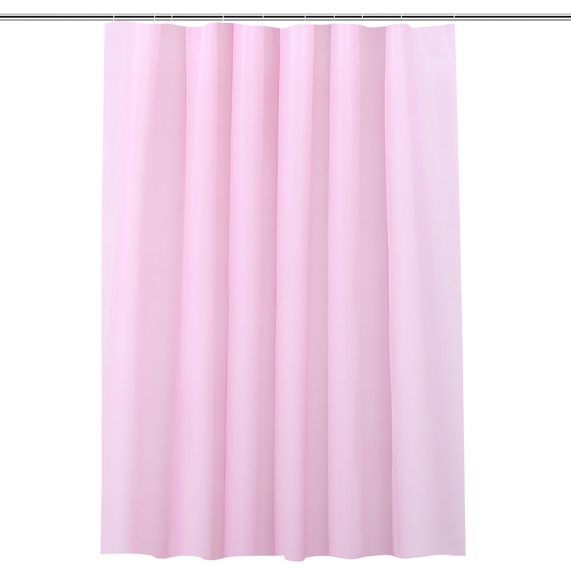 Weddecor Pink Peva Shower Curtain Mould & Mildew Resistant, 180Cm X 180Cm