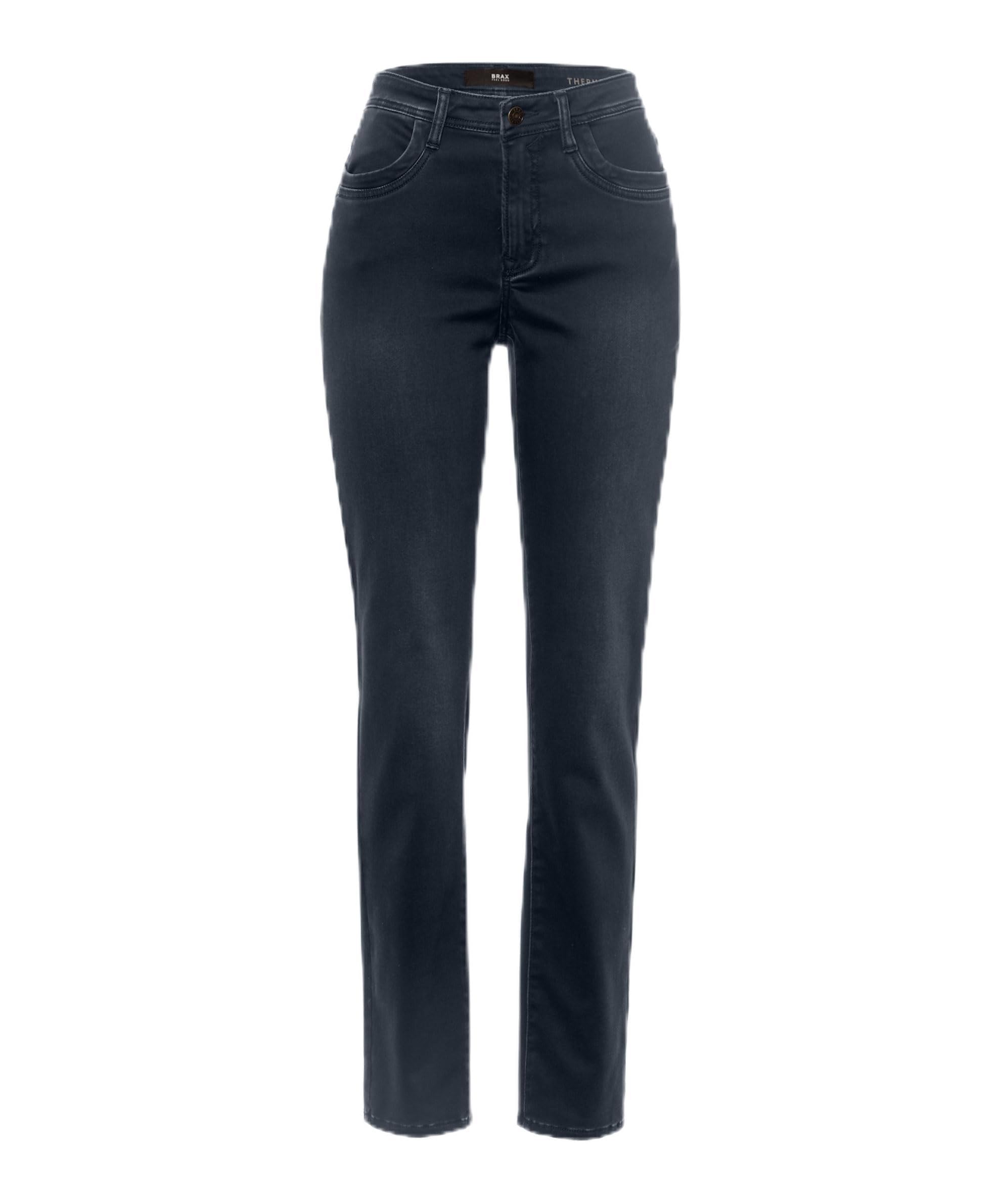 BRAX Women's Style Mary Five-Pocket-Jeans in Thermo Denim, Clean Dark Blue, 34W x 30L
