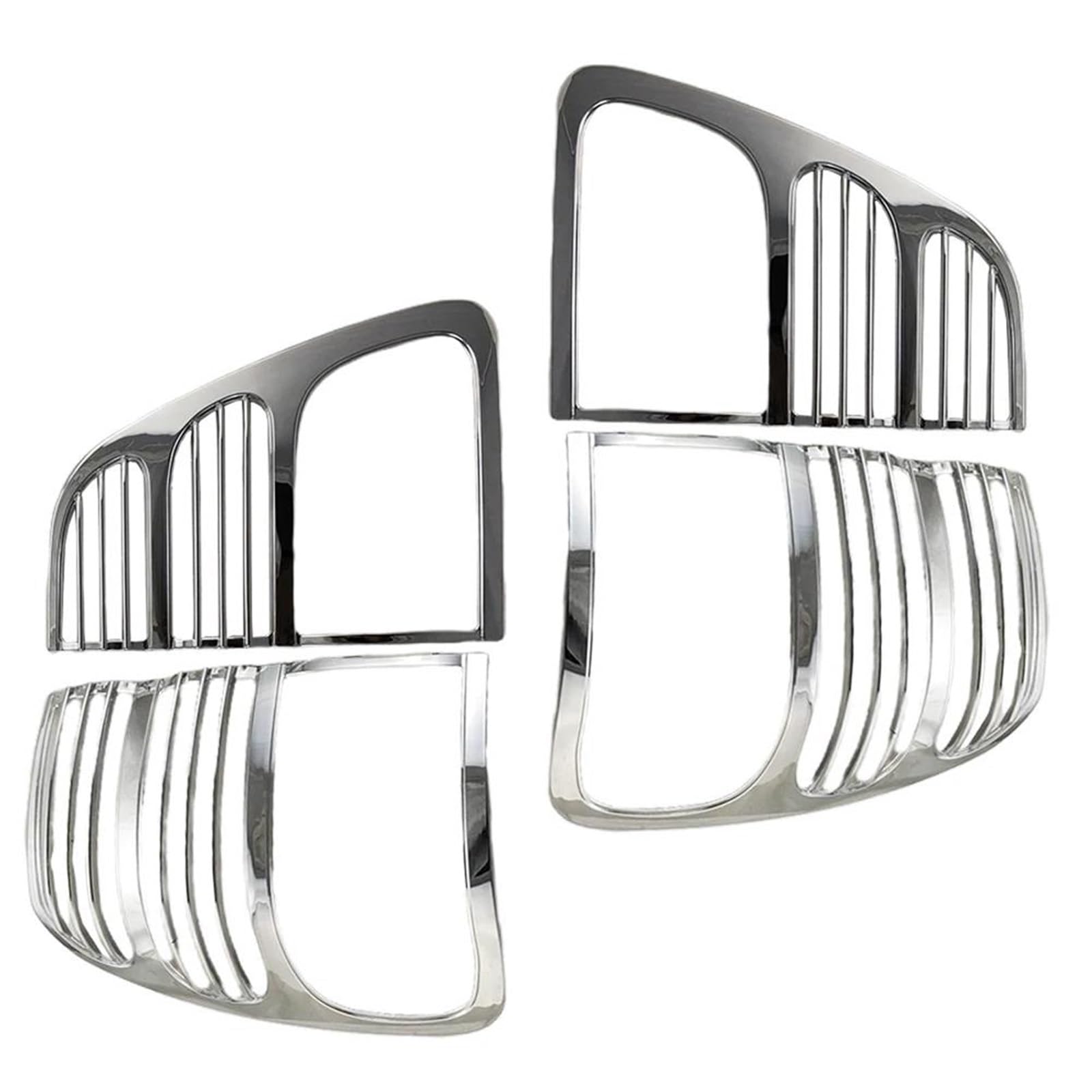 Adornos de pilotos traseros Embellecedor Cromado Plateado Faros Traseros Para Toyota Para Land Cruiser FJ100/LC100 1998-2005 Accesorios Decoración Exterior Para Automóviles Protector de luz trasera